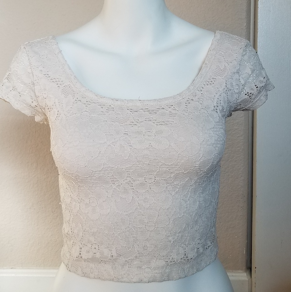 Cream crop top